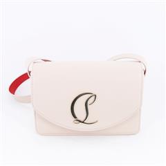 CHRISTIAN LOUBOUTIN Loubi54 Small Pink Leather Women Crossbody Bag